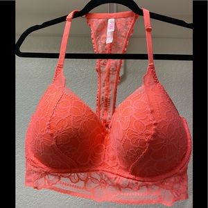 PINK/VS Coral Lace Bra Large DD